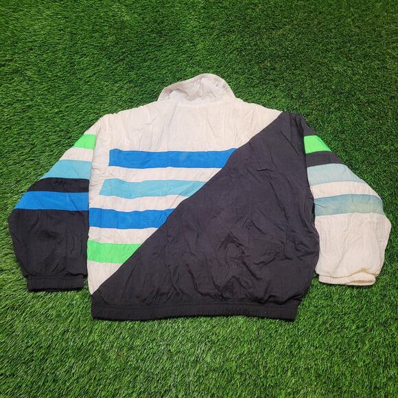 Vintage 80s HEAD Windbreaker Jacket Mens S/M Boxy Fit Neon Cropped Boxy - Picture 6 of 8